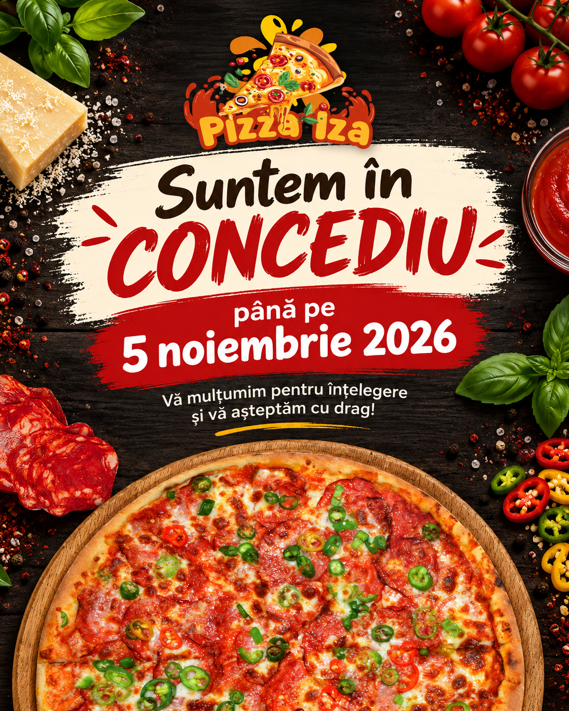 Suntem în concediu până pe 5 noiembrie 2026